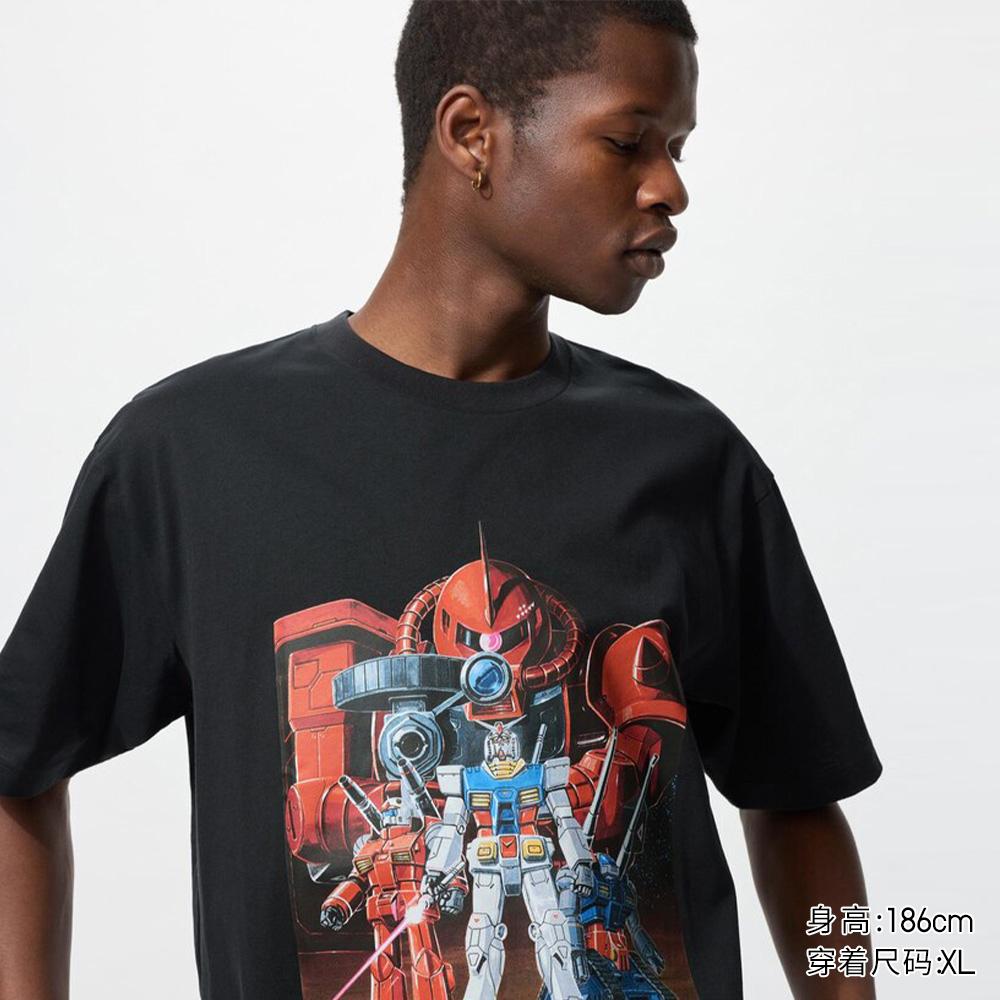Gundam Zagu Tshirt Xiaya Mobile Warrior Shortsleeved Round Neck Shoulder Loose Large Size Cotton Halfsleeved Tshirt