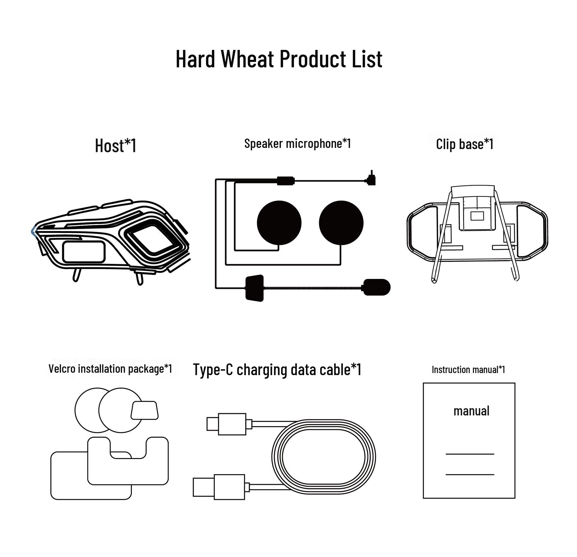 Waterproof Bluetooth Motorcycle Helmet Intercom Headset with Long Battery Life