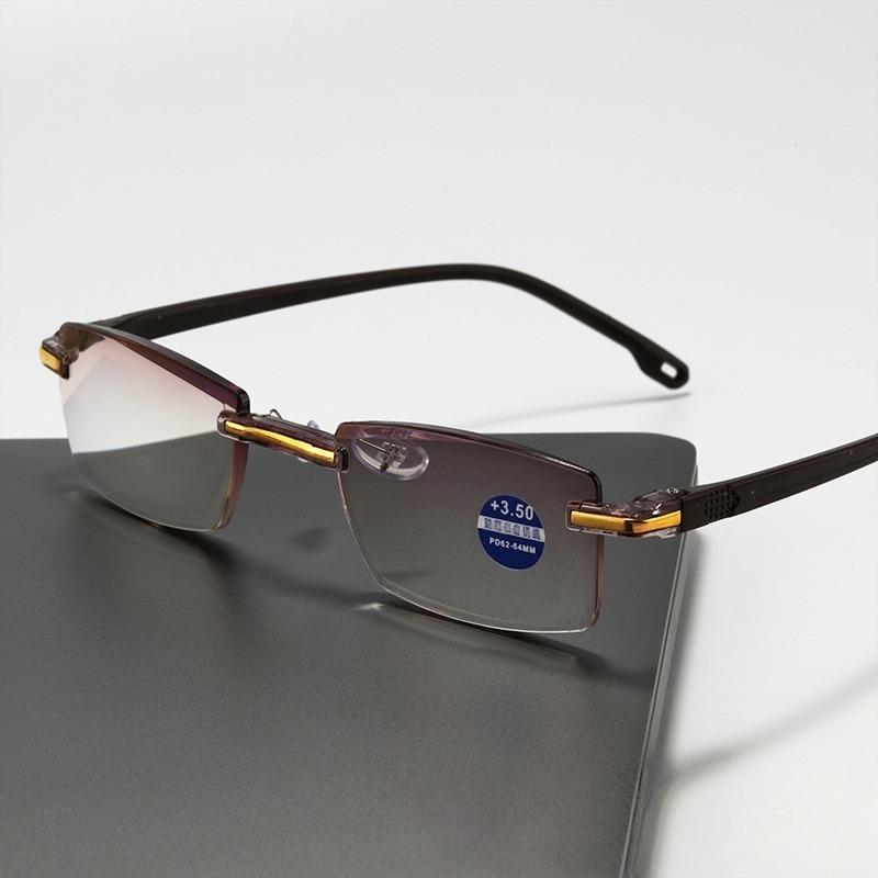 8Pcs Frameless Cut Edge Fashionable Looking Presbyopia Glasses Anti Blue Light Reading Glasses Portable And Lightweight