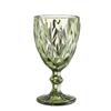 European Embossed Wine Glass Thickened Colorful Glass High Foot Juice Cup Retro Red Wine Glass