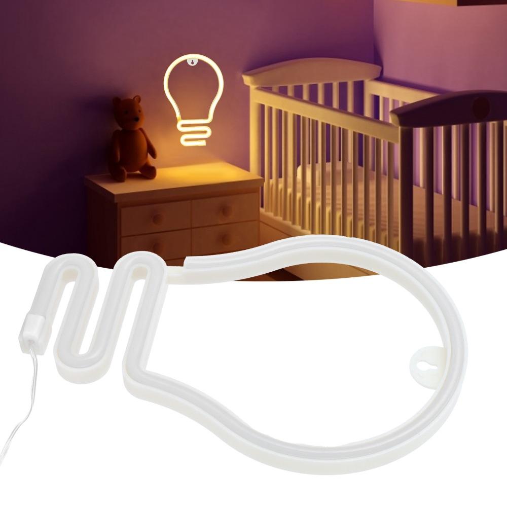 USB or Battery Powered Neon Sign Bulb Shape LED Sign Colorful Neon Wall Light  Room Decor