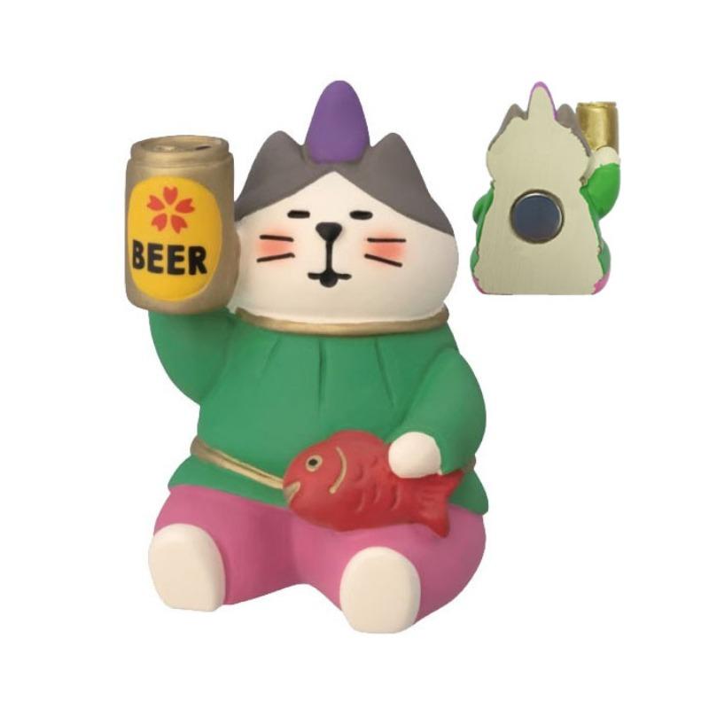 Japanese cat refrigerator sticker, grocery zakka cute bread coffee shop decoration gift miniature resin ornament