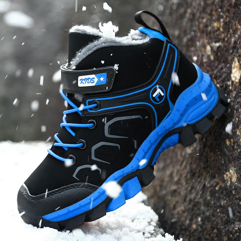 Kids Winter Boots Outdoor Sports Hiking Shoes Kids Winter Warm Non-slip Snow Boots