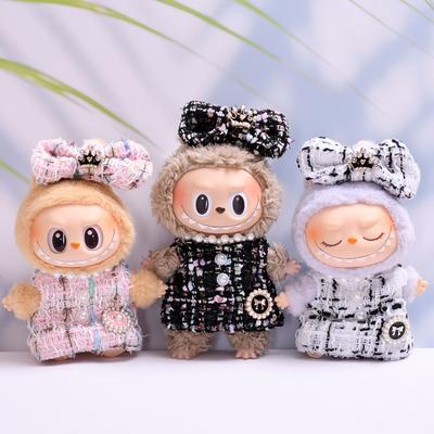 Für 15-17cm Labubu Puppenkleidung Modekleidung Hoodies Puppenkleidung Farblich passende Hoodies Puppenzubehör Niedliche Dekoration Kleine Kleider