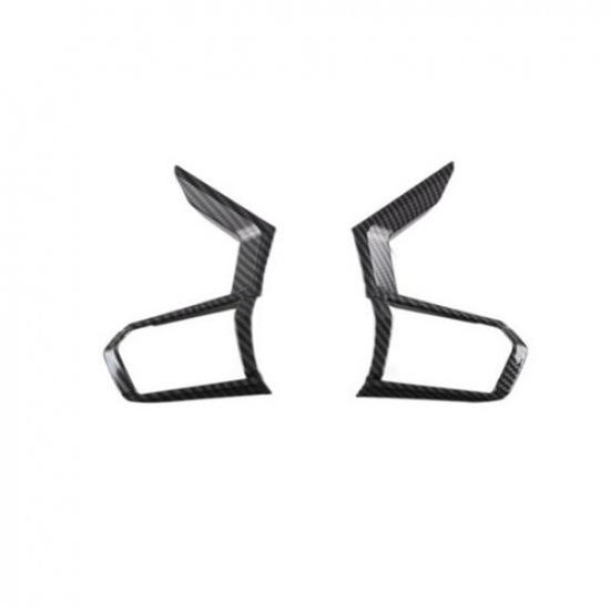 Carbon Fiber Car Steering Wheel Cover Trim For Mitsubishi Outlander 2022 2023