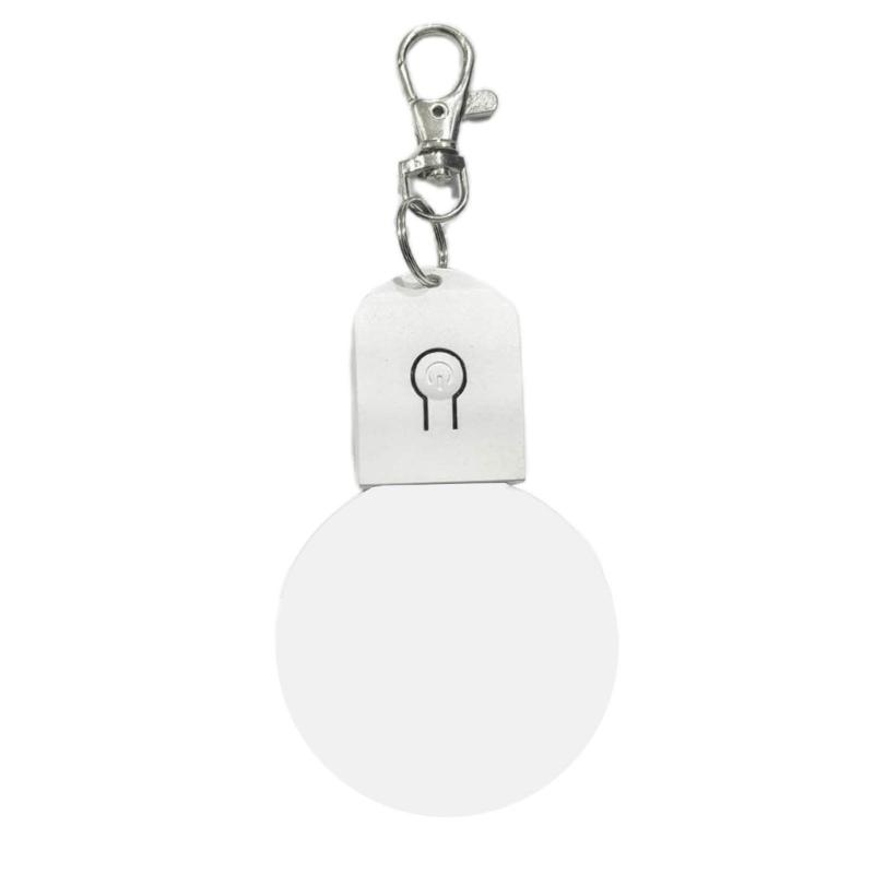 Chaveiros Acrílicos LED Sublimação em Branco Chaveiro Impressão por Transferência a Quente Pingente Personalizado Decoração Pendente Durável