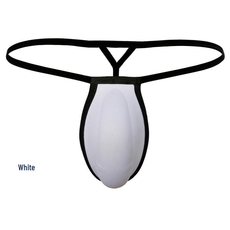 Men's Sporty Tight Thong with Sponge Crotch Protector and T-back Design