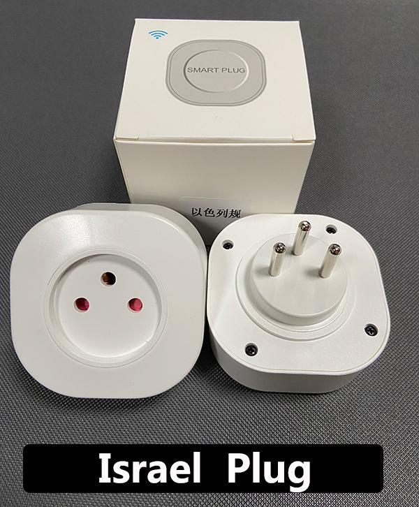 16A Israel Smart Wifi Power Plug Smart Wifi Wireless Socket Outlet Work with Alexa Google Home Assistant Tuya SmartLife APP