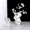 Ceramic Vase Irregular Taihu Stone Shape Rockery Abstract Hollow Sculpture Floral Arrangement Accessories Home Decoration