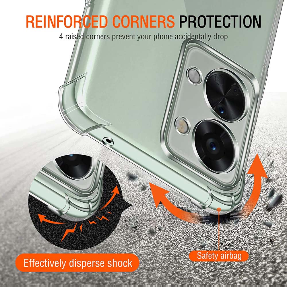 Thick Shockproof Silicone Clear Phone Case For OnePlus Nord 2T 2 5G CE 2 5G CE 3 Lite 5G N300 N20 SE Protection Case Back Cover
