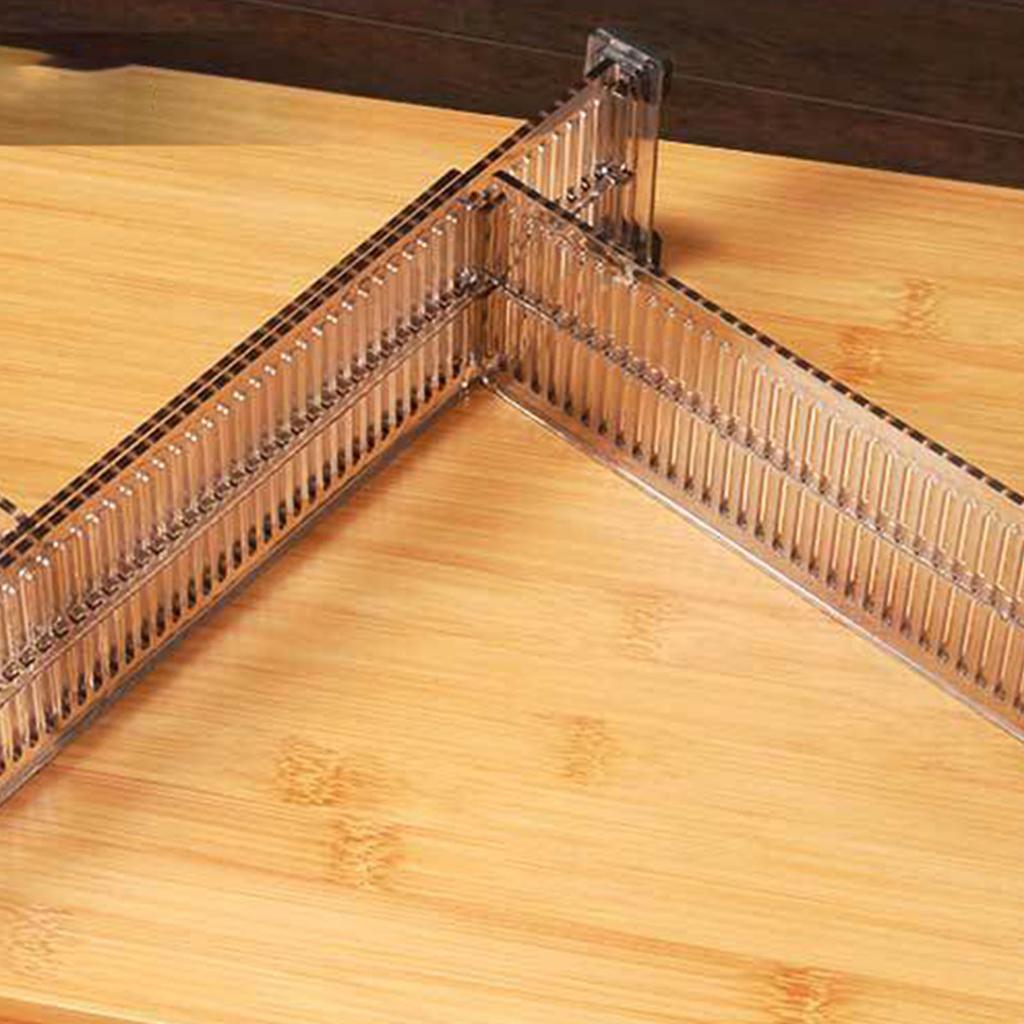 2PCS Adjustable Drawer Dividers Plastic Expandable Storage Separation Panel for Clothes Socks Organization