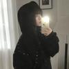 Womens Oversized Hooded Zip-Up Sweatshirt With Rivet Detail Fall Winter 2026 Korean Streetwear