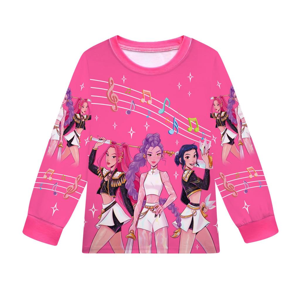 Children's Witch  Girls Printed Suit Long Sleeve Pants Suit