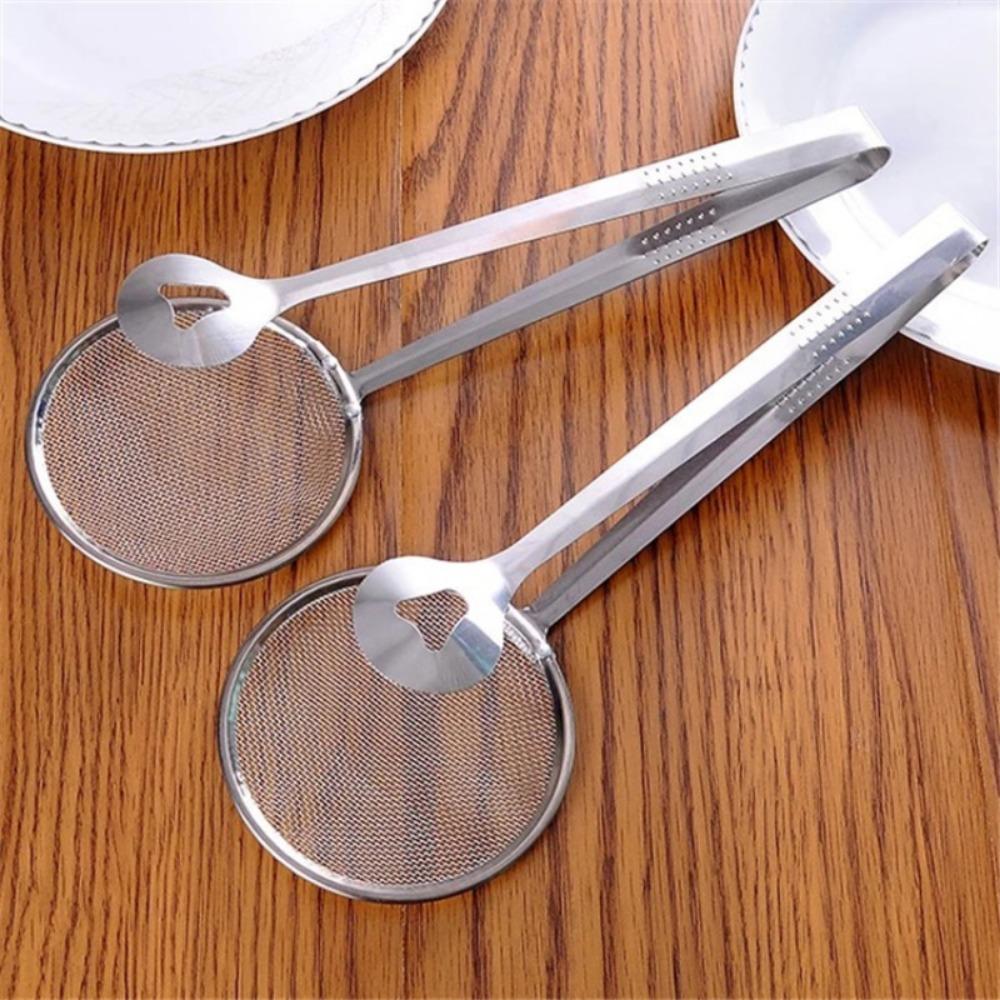 1 Pcs Spoon Oil Scoop Fried Food Scoop Tofu Powder Sieve Strainer Food Oil Clip Kitchen Tools