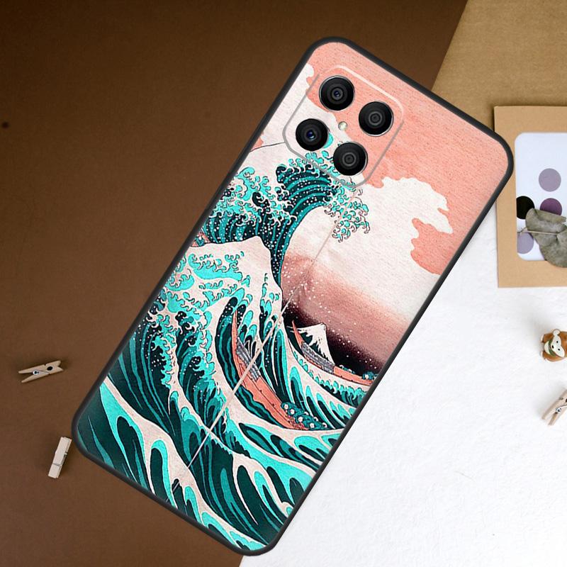 Japanese Great Wave of Kanagawa Case For Honor Magic 5 Lite Magic 6 Pro 50 70 90 X6 X7 X8 X9 8X X7a X6a X8a X9a X9b Cover