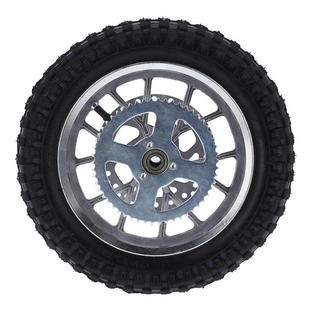 12.5x2.75in Mini Bicycle Rear Wheel AntiSkid Rubber Steel Alloy for 47cc 49cc 2 Stroke Dirt Bike