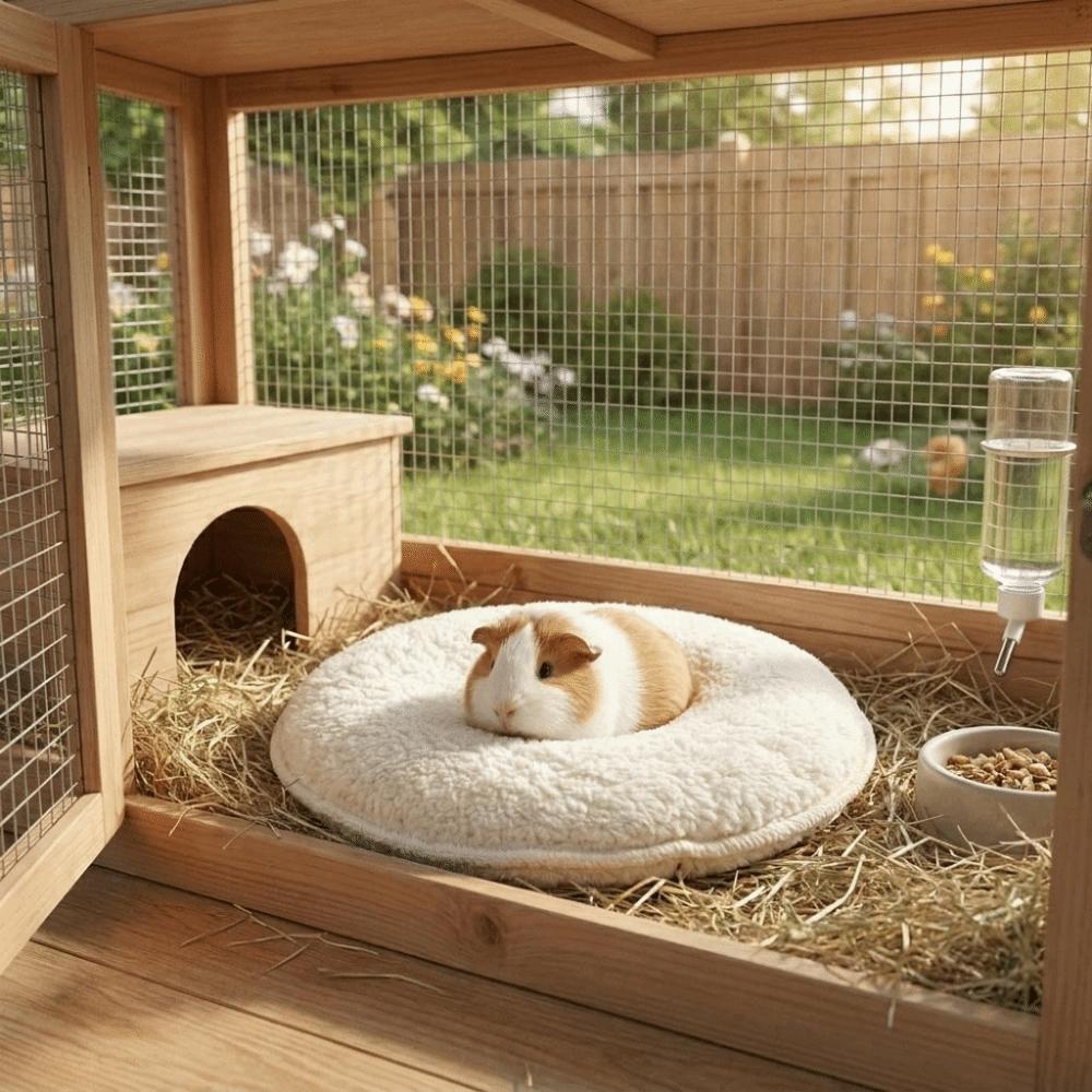 Round Rabbit Nest Mat Warm Hamster Sleeping Bed Pet Cushion Guinea Pig Bed  for Guinea Pig Rabbit