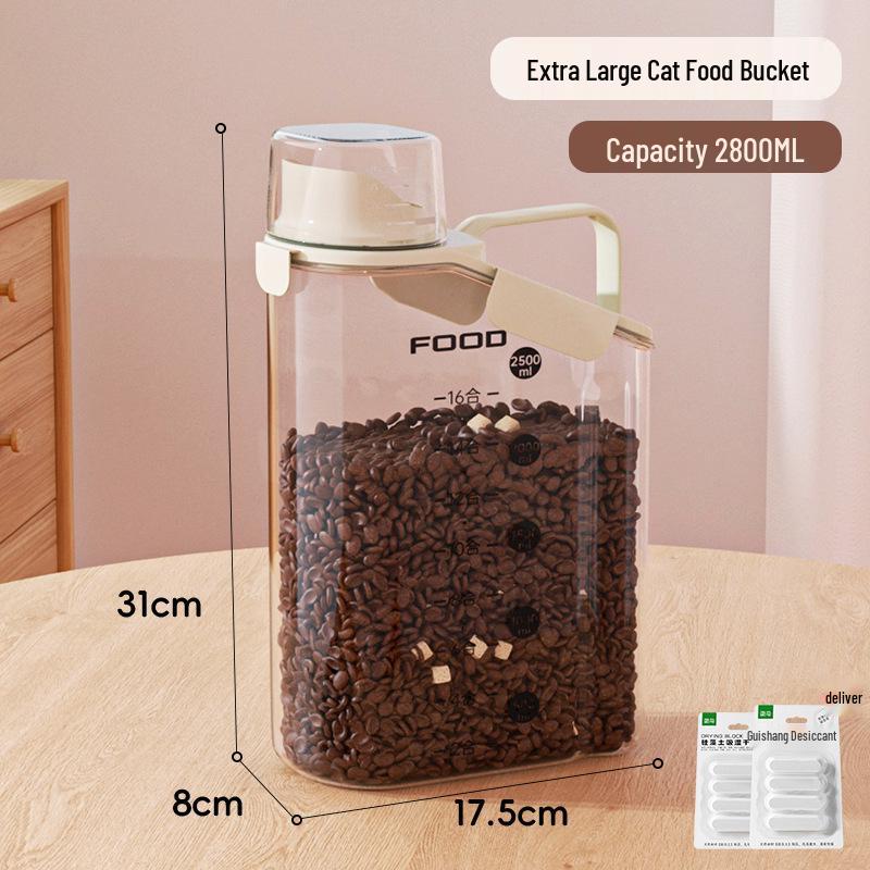 Pet Food Vacuum-Sealed Storage Container for Cats & Dogs