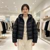 Winter white duck down short down jacket winter hooded jacket new bread clothes simple and trendy