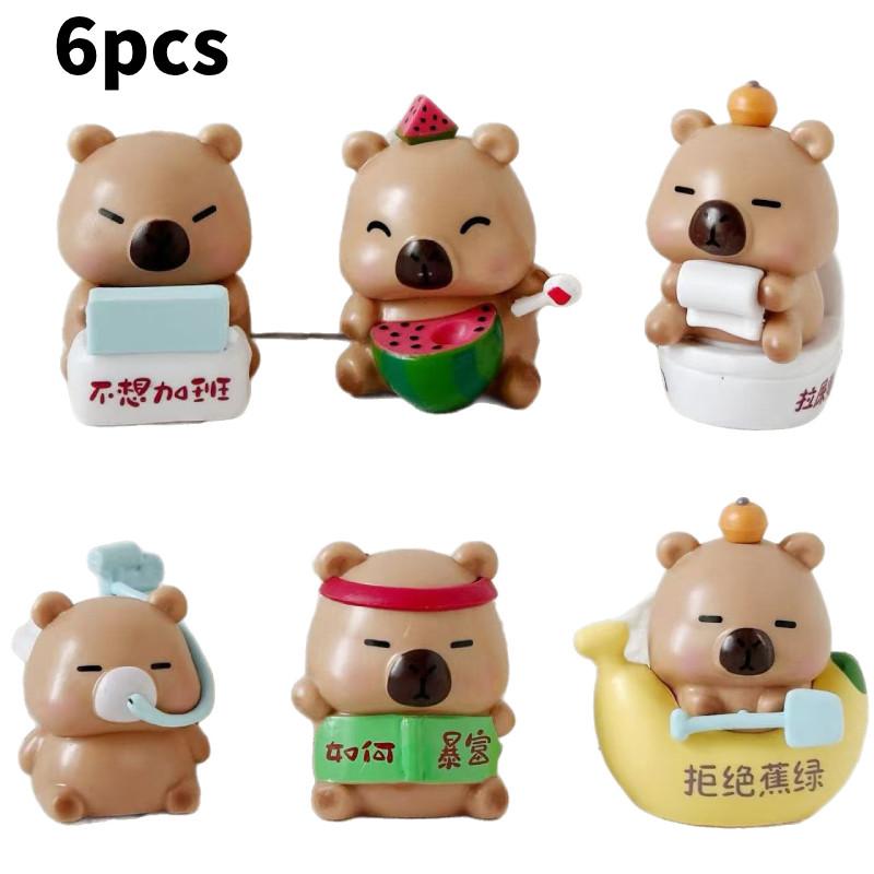 Figure Capybara Action Cartoon Model Toy Decoration Doll Children Ornament Gifts