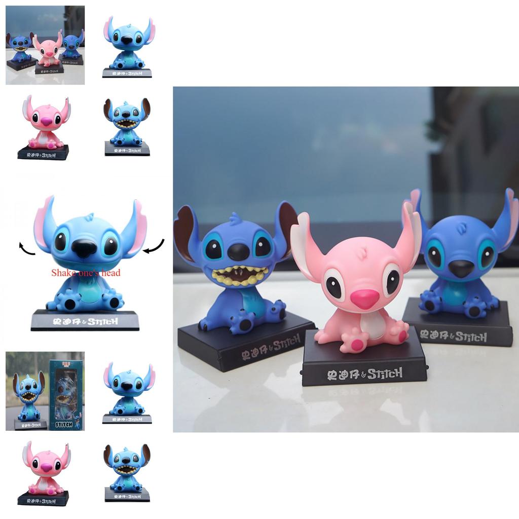 Lilo Stitch Shaking Head Doll Car Ornament Toy Pvc Action Figure Decoration Gift