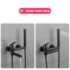 Bathroom Bathtub Shower Faucet with Swivel Tub Spout and Handhold Shower Brass Wall Mounted Hot Cold Water Mixer Bath Tap