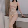 Sexy underwear seduction one-piece lace pajamas perspective open crotch suspenders Sexy uniform backless tight body passion
