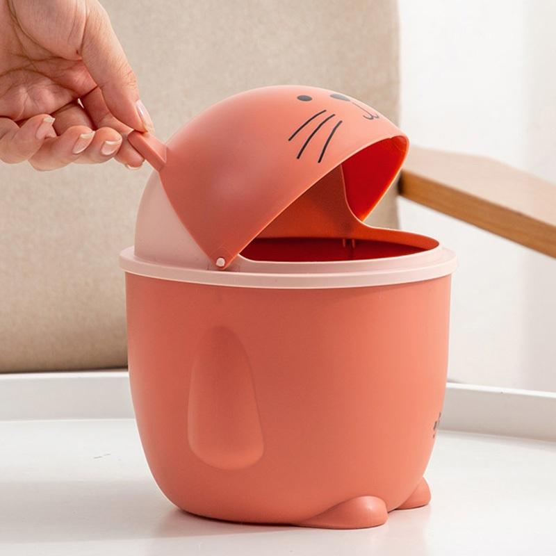 

Мультяшный кот Стол Пластиковый мусорный бак Настольный мусорный ящик Корзина для мусора Товары для дома и офиса Мусорные баки Разное Коробка-бочка красный