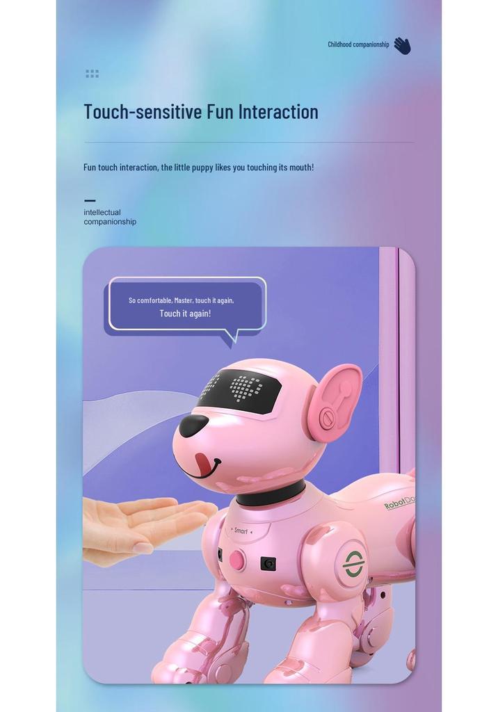 Bionic Smart Robot Dog: Touch Sensing, Remote Control, Singing, Dancing, Walking, and Barking Pet Puppy Toy.