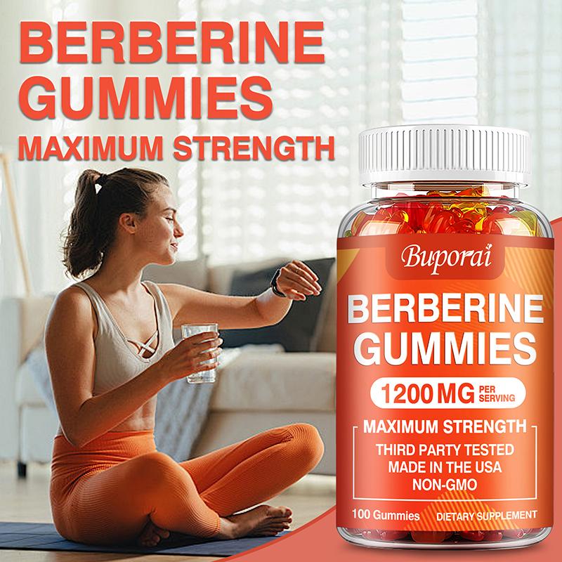 Hochabsorbierbare Berberin-Gummis, 1200 mg pro Portion, unterstützen die Herz-Kreislauf-Gesundheit und das Immunsystem.
