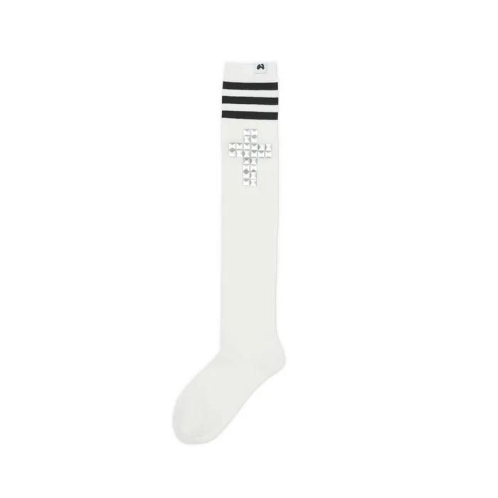 Hot-fix Knee Socks (White)