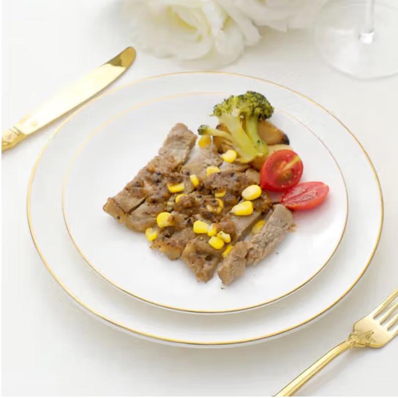 Taishun Gold Rim Ceramic Serving Plate