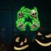 Glow Halloween Green Skull Palm Decal Wall Sticker For Home And Spaces Office