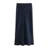 New European & American Style Satin Midi Skirt 8632845
