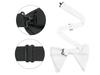 [Elerevyo] Men's Formal Tuxedo Plain Satin Large Bow Tie Black One Size