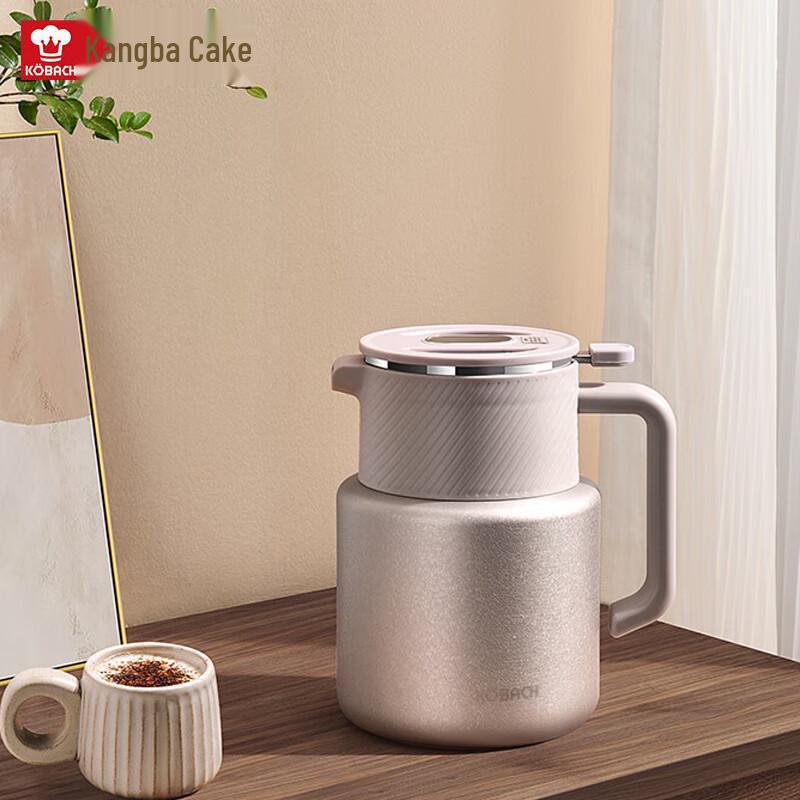 KOBACH Titanium Insulated Stewing Teapot with Temperature Display