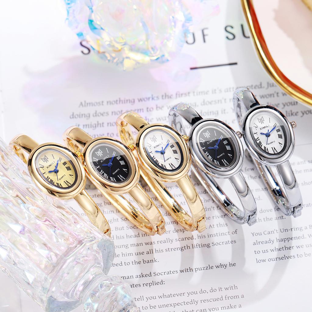 Elegant Ovaal Roma Wijzerplaat Dames Quartz Horloge Mode Armband Band Dames Polshorloge Reloj Mujer Meisjes Klok Cadeau