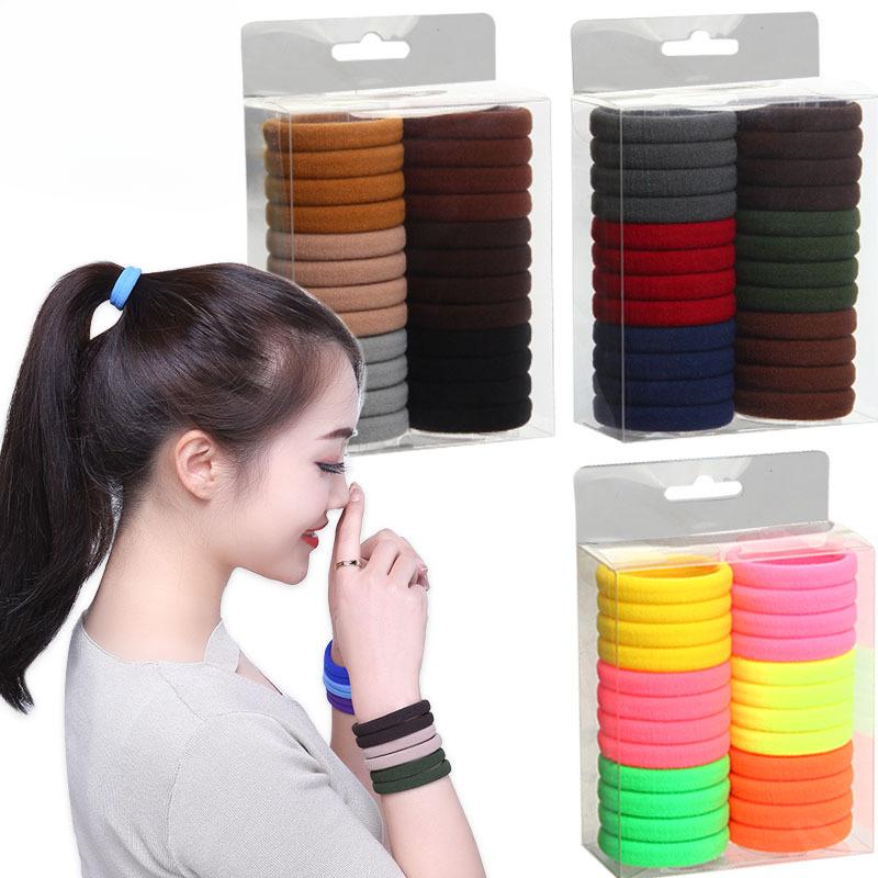 High-elasticity Box Towel Hair Band Fresh Hyuna Colorful Hair TieTowel Band Candy-colored Rubber Band