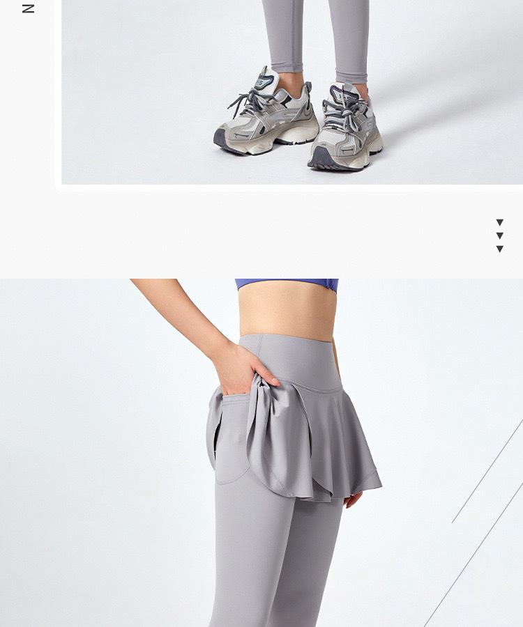 Two-Piece High-Stretch Workout Skirt Shorts for Women - High Waist Yoga Pants for Outdoor Sports