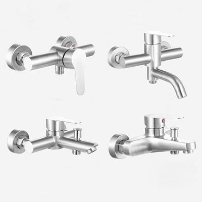 Duschkopf-Set mit Mischventil und Duschverstärker, einfacher Duschmischschalter, Dreifach-Badezimmerhahn, heißer und kalter Duschkopf
