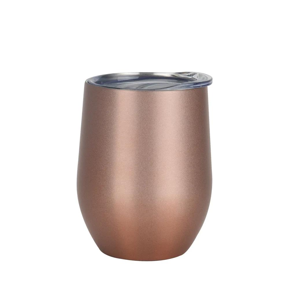 

Стакан для вина 12 унций с двойными стенками, вакуумный стакан для кофе, вина, коктейлей золотой