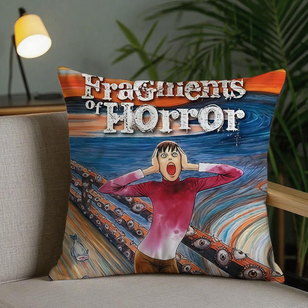 Artwork JJunji IIto Pillow Case Square DoubleSided Printing Sofa Cushion Cover Pillowcase Bedroom Bedside