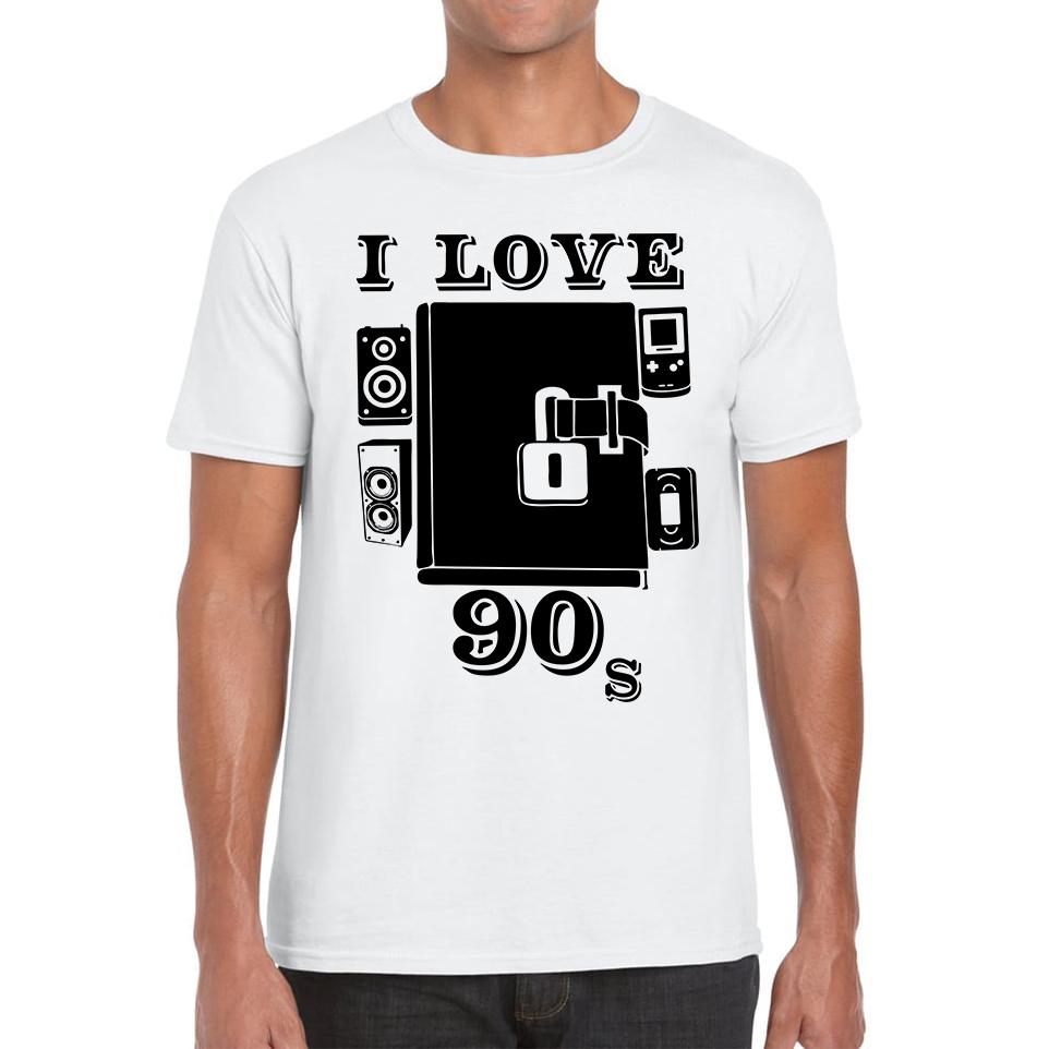 I Love 90s Dairy Old Music Unisex Mens T Shirt Womens Tops Tees M
