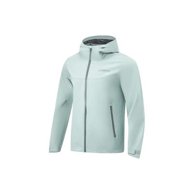 Li Ning Fitness Series Einfarbige Reflektierende Sportjacke mit Kapuze Herrenjacken Grau AFDT843-3