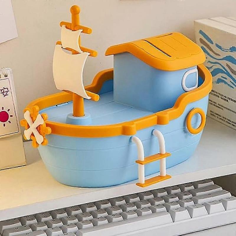 Cofrinho Navio Pirata Cofre de Dinheiro Plástico Inquebrável Cofrinho de Moedas Caixas de Dinheiro Brinquedos de Navio Pirata para Crianças Modelo de Estátua de Velheiro Para Aniversário