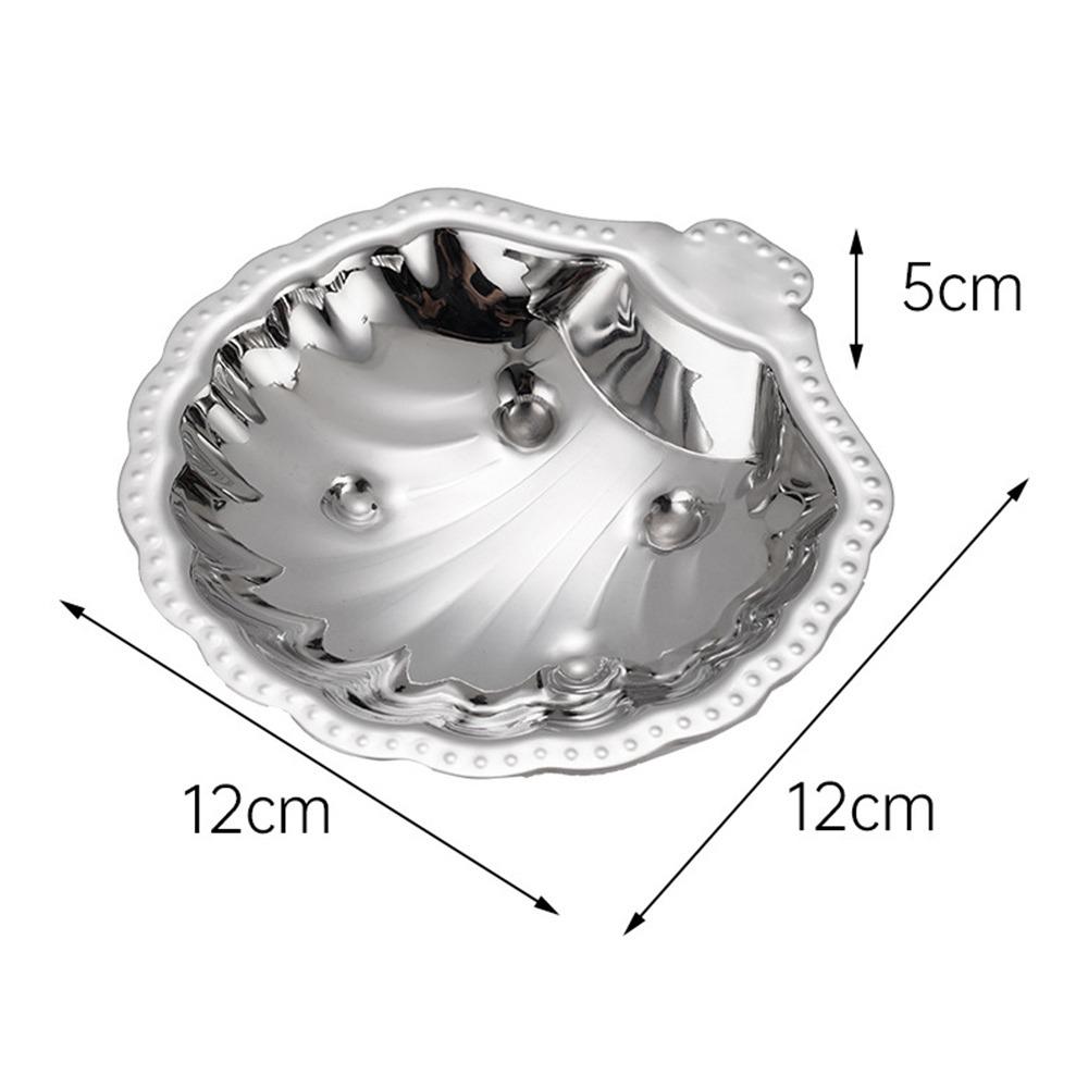 Shell Shape Fruit Snack Dish 304 Stainless Steel Snack Disc Creative Dessert Plate  Home