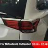 Car Rear Light Lamp Eyebrow Cover Trim For Mitsubishi Outlander 2016 2017 2018 Chrome Taillight Eyelid Molding Strip Accessories