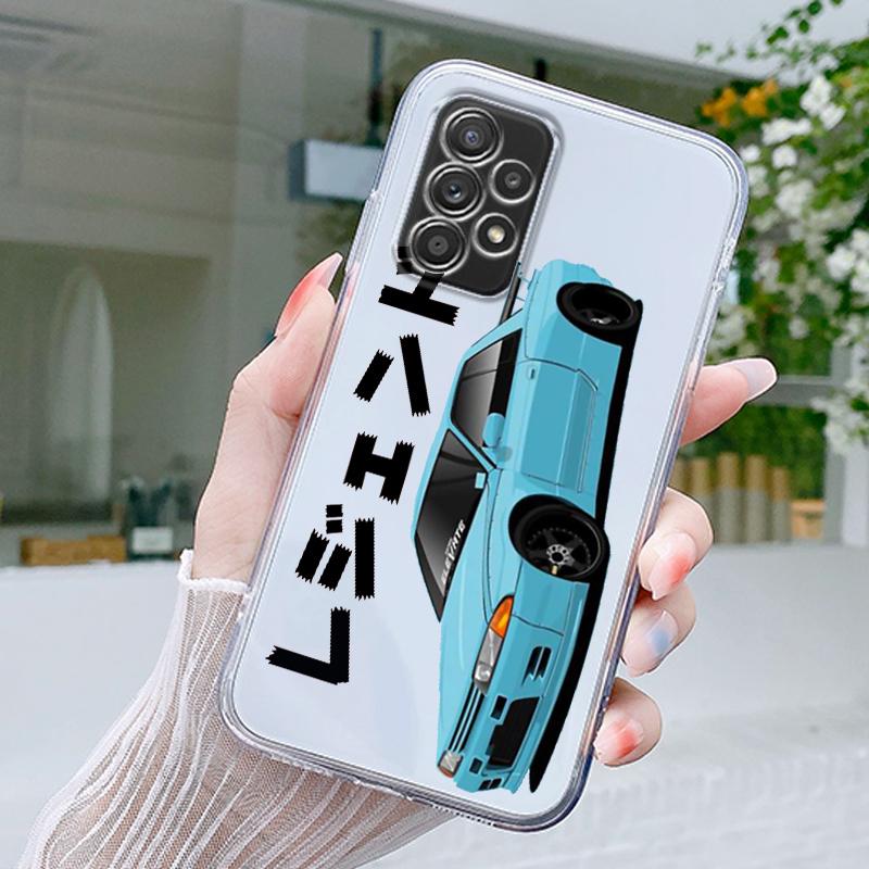 JDM Tokyo Drift Sports Car Case For Samsung A15 A13 A35 A55 A51 A71 A41 A31 A21S A05 A17 A23 A25 A33 A53 A73 5G A07 4G Cover