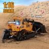 Huina1:Bulldozer télécommandé 16 1554 11 canaux, véhicule électrique robuste pour enfants, jouet, cadeaux pour enfants