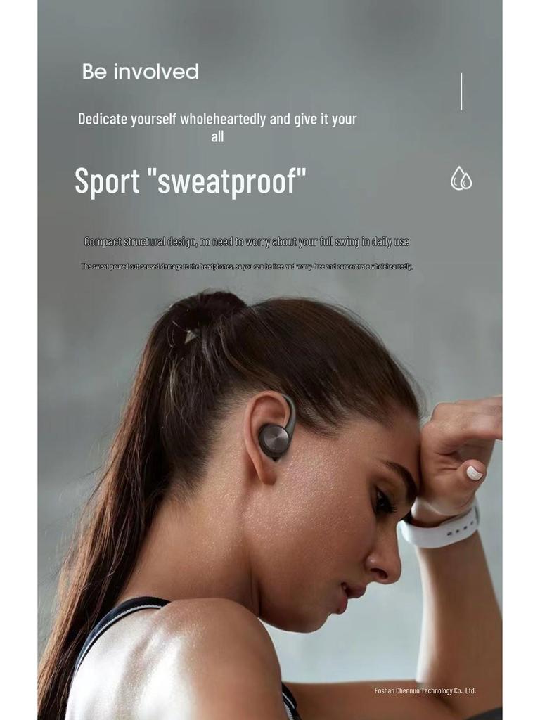 Ear-hook Type-C Wireless Bluetooth Earphones with High-Fidelity, Long Battery Life, and Compact Design for Running